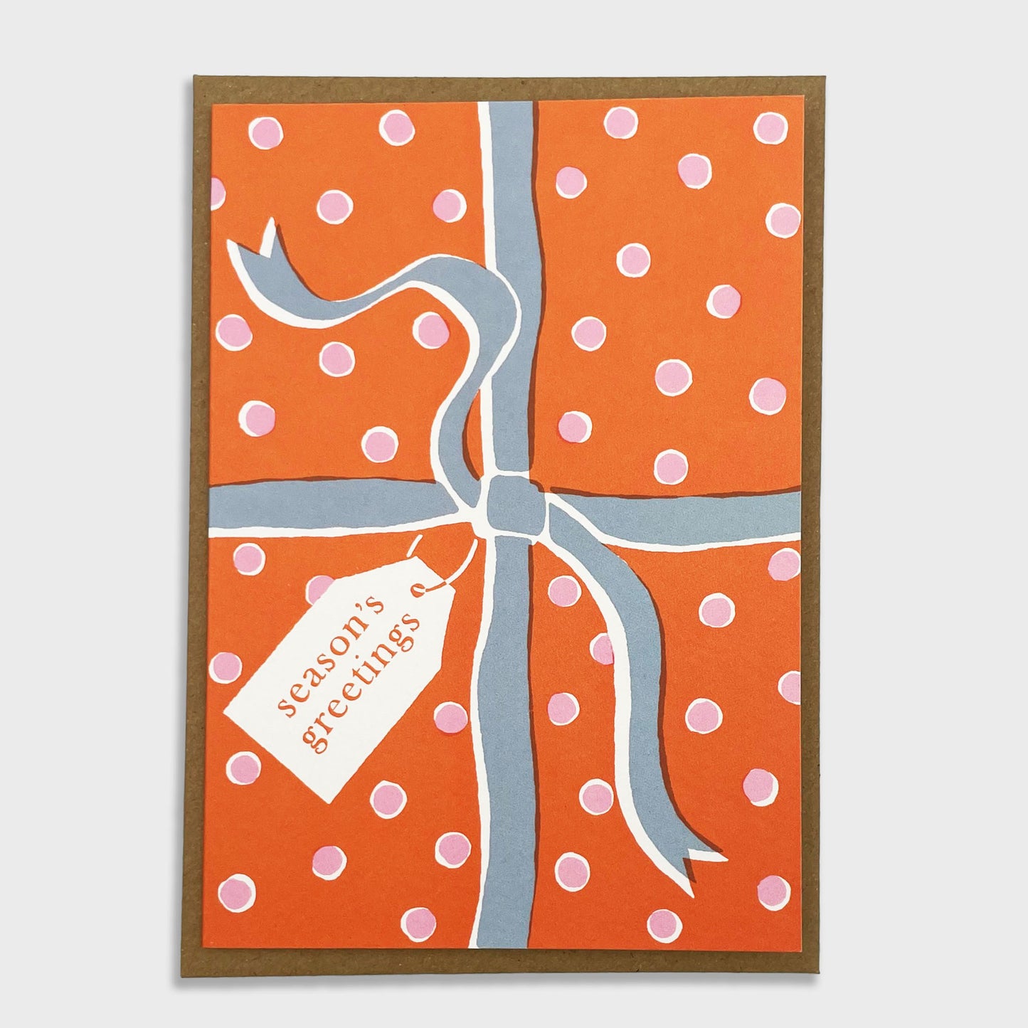 Festive Ribbon Christmas Card