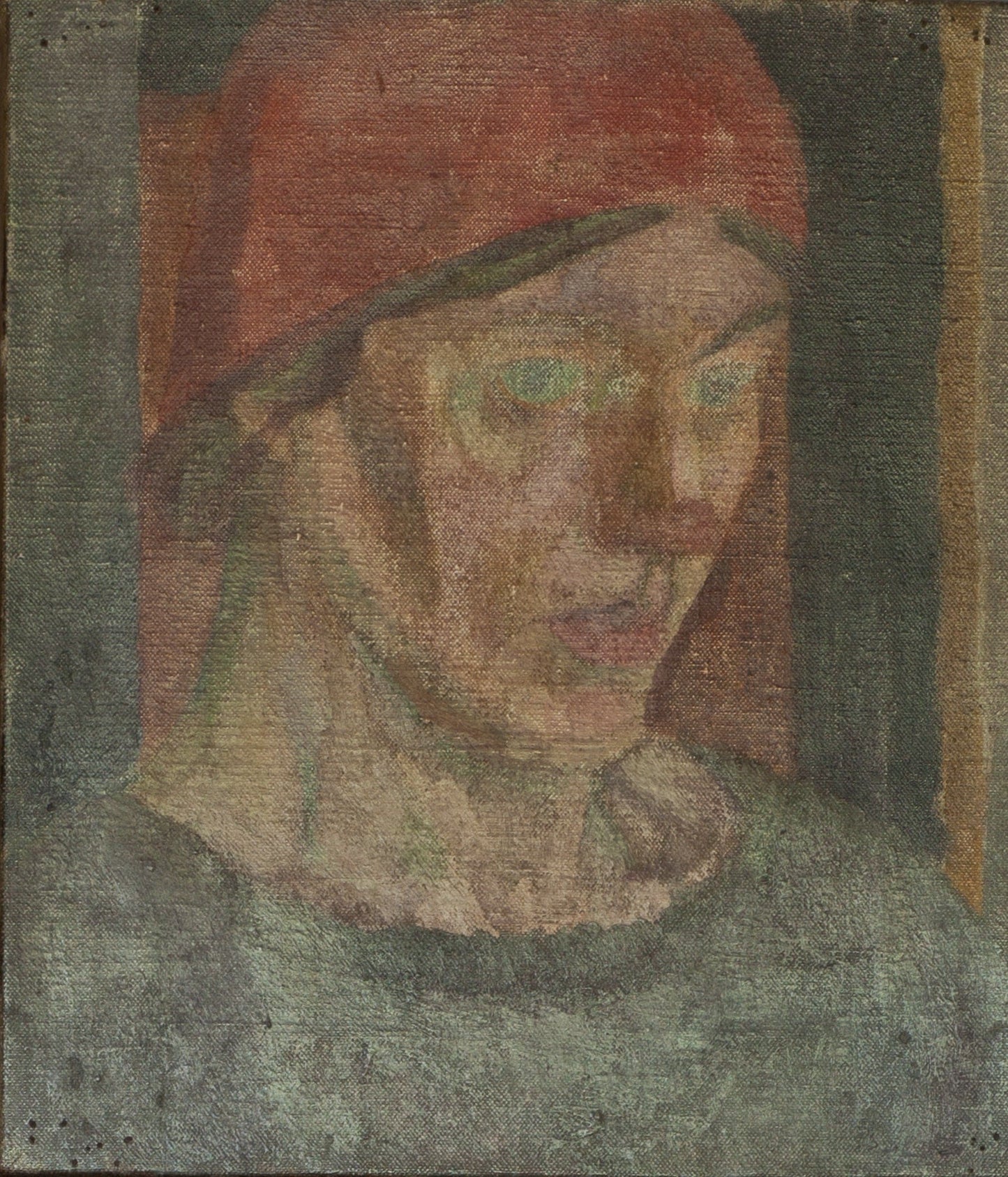 Red Headscarf Postcard