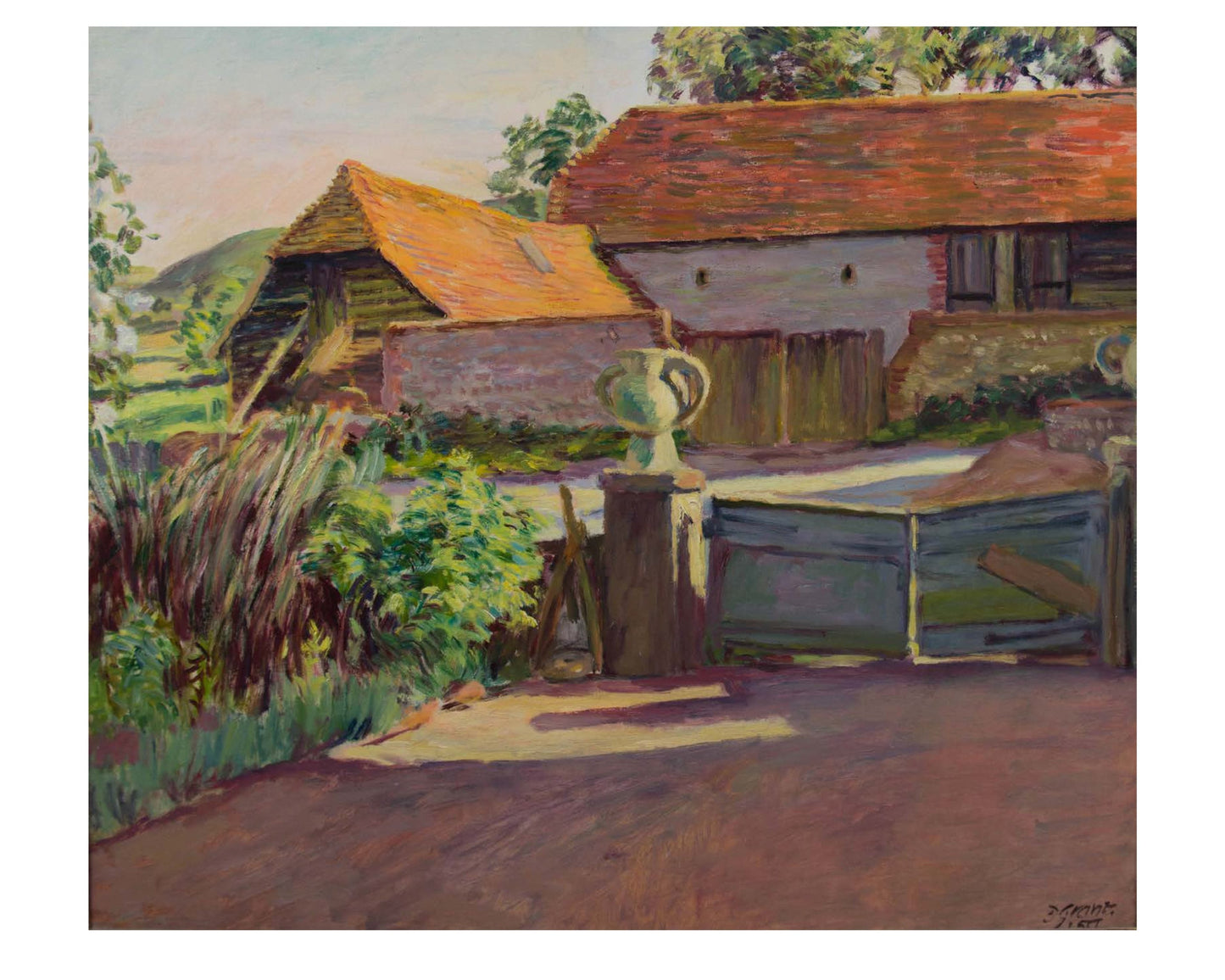 The Barns from the Garden Print