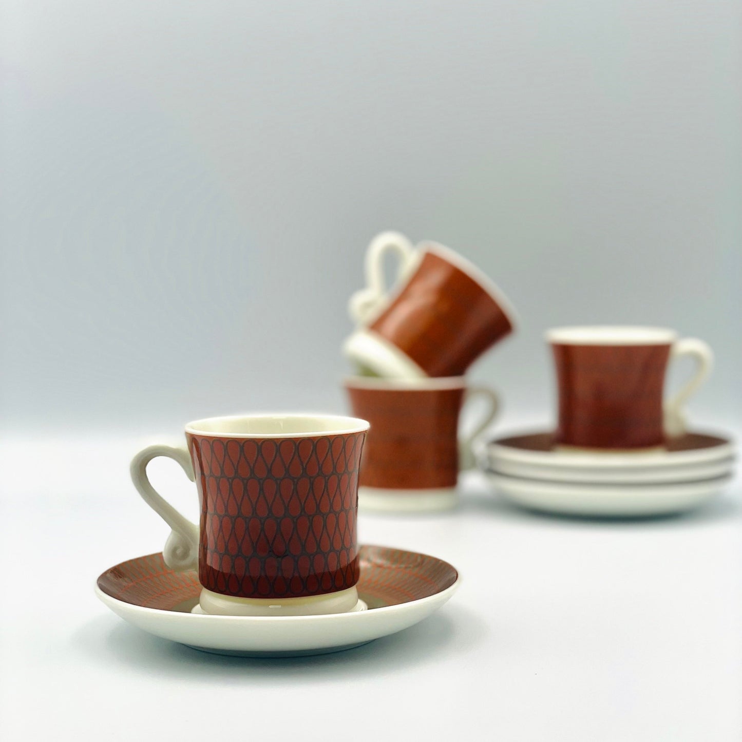Set of 4 Espresso Mugs - Orange