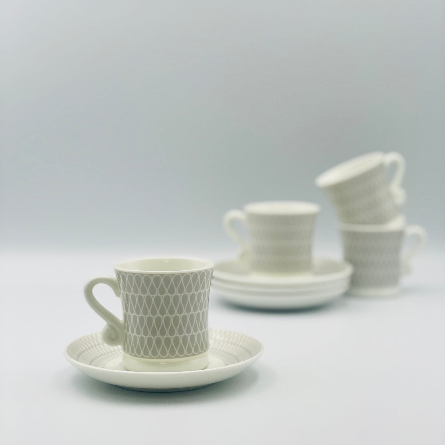 Set of 4 Espresso Mugs - Grey