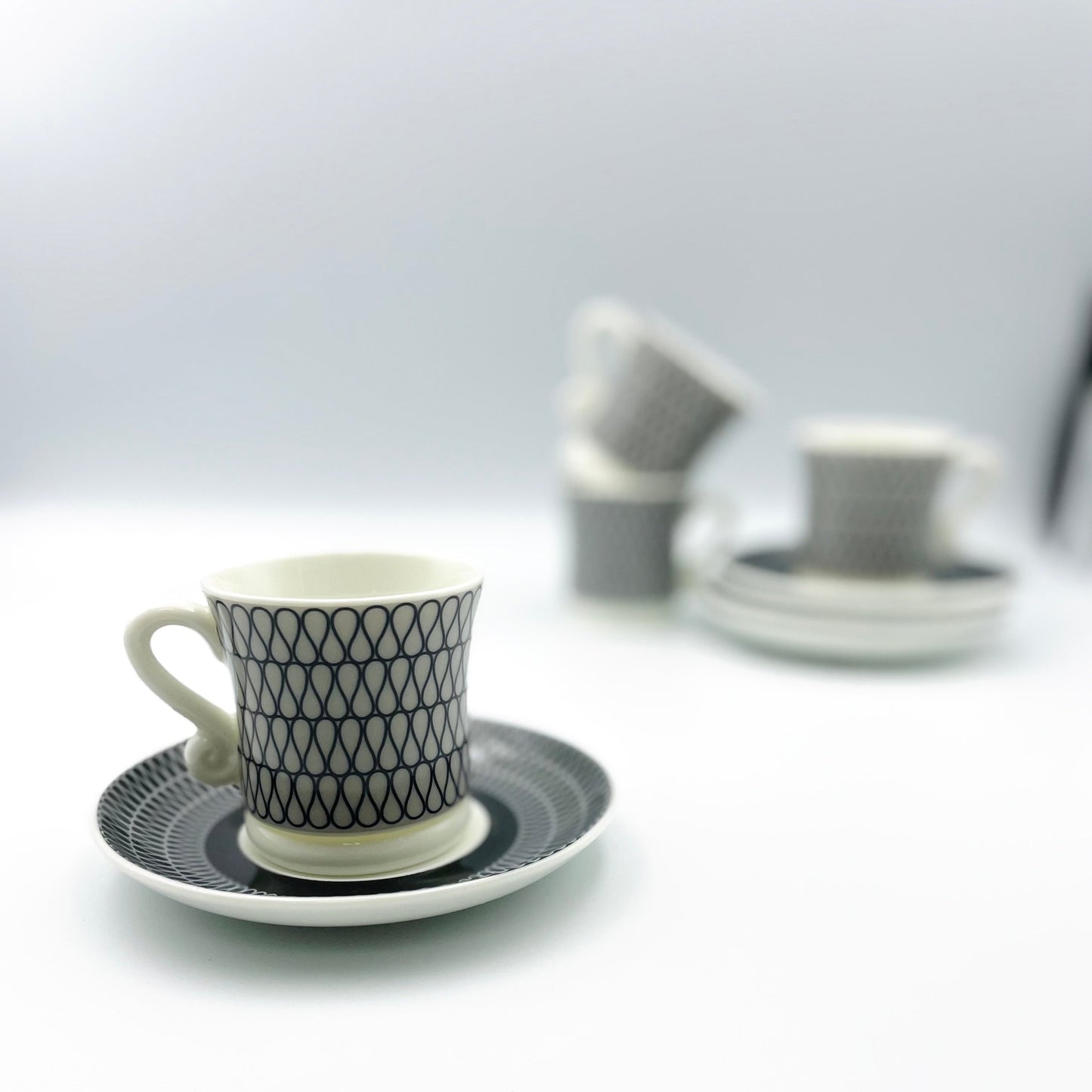 Set of 4 Espresso Mugs - Black