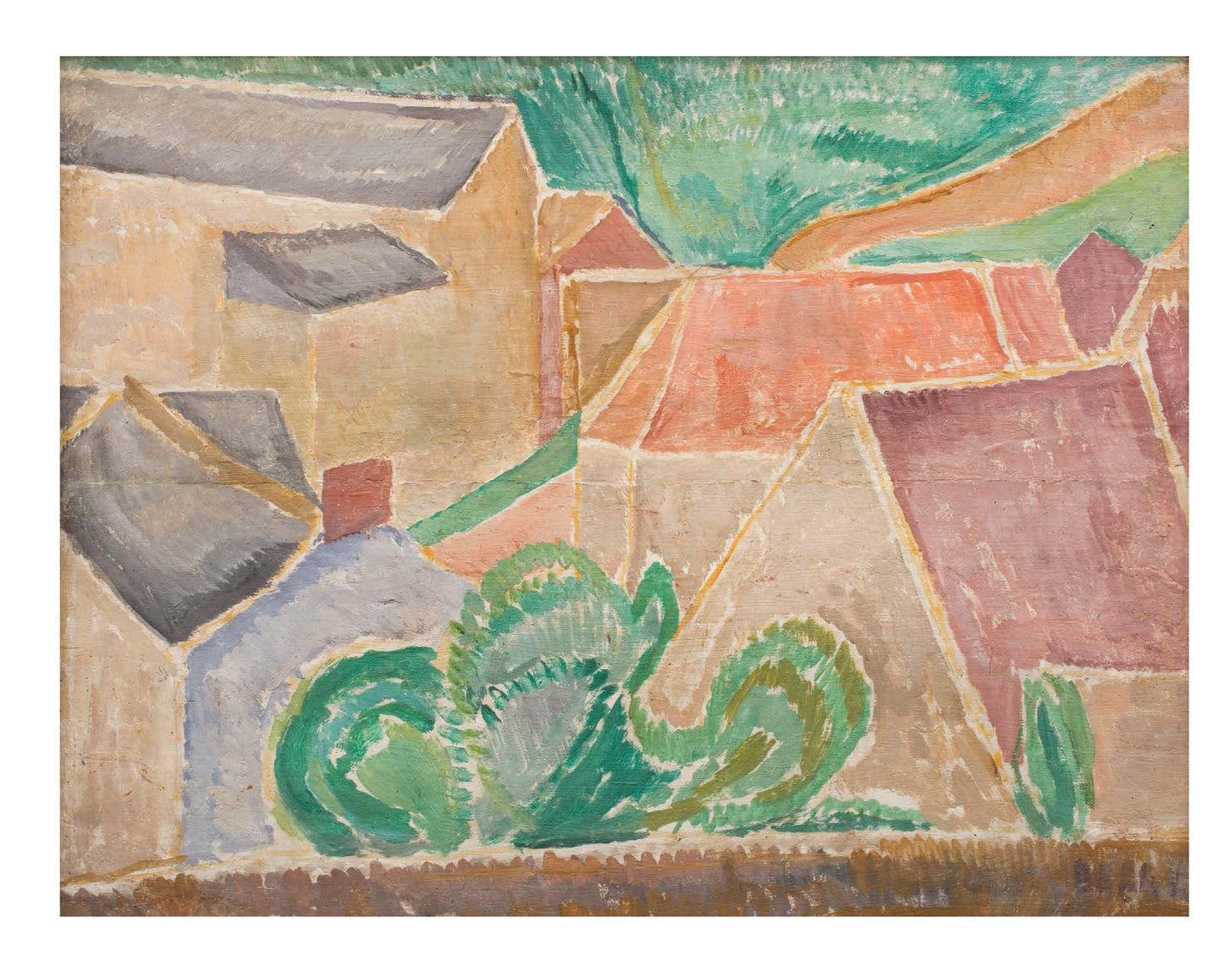 Landscape with Buildings Print