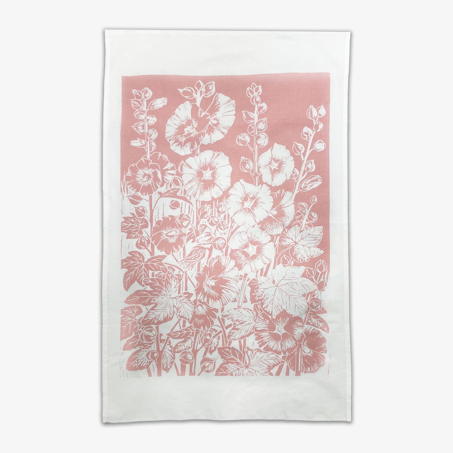 Hollyhocks Tea Towel