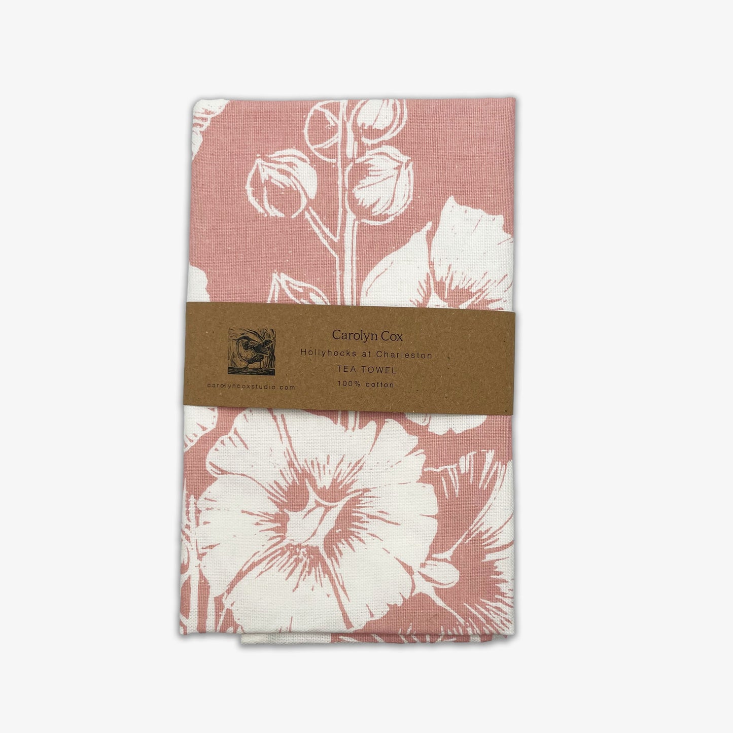 Hollyhocks Tea Towel