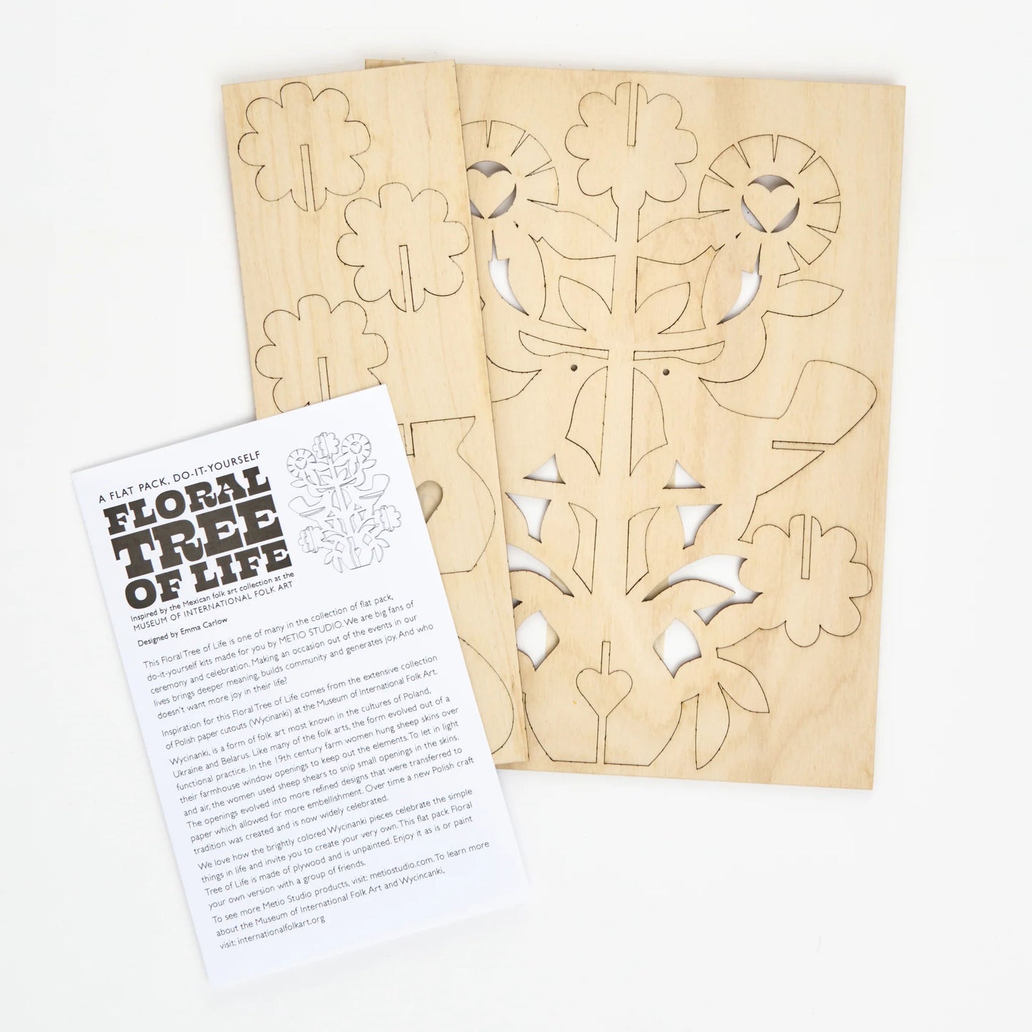 Floral Tree of Life Wooden Decoration