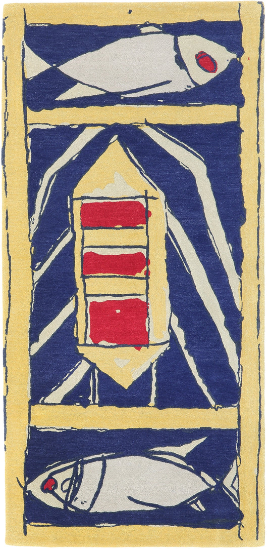 Fish Rug designed for the Omega Workshops