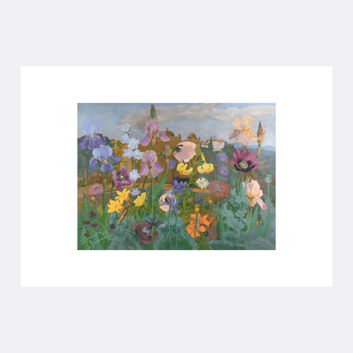 Cedric Morris - Flowers in a Portuguese Landscape Print