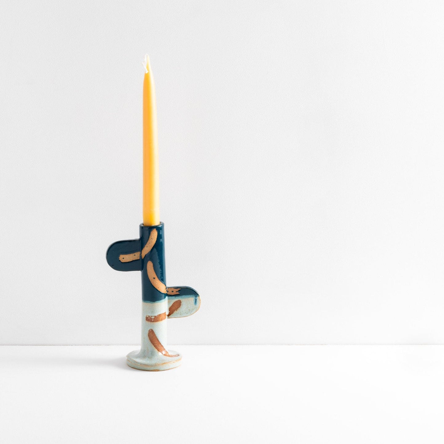 Green Candlestick Holder