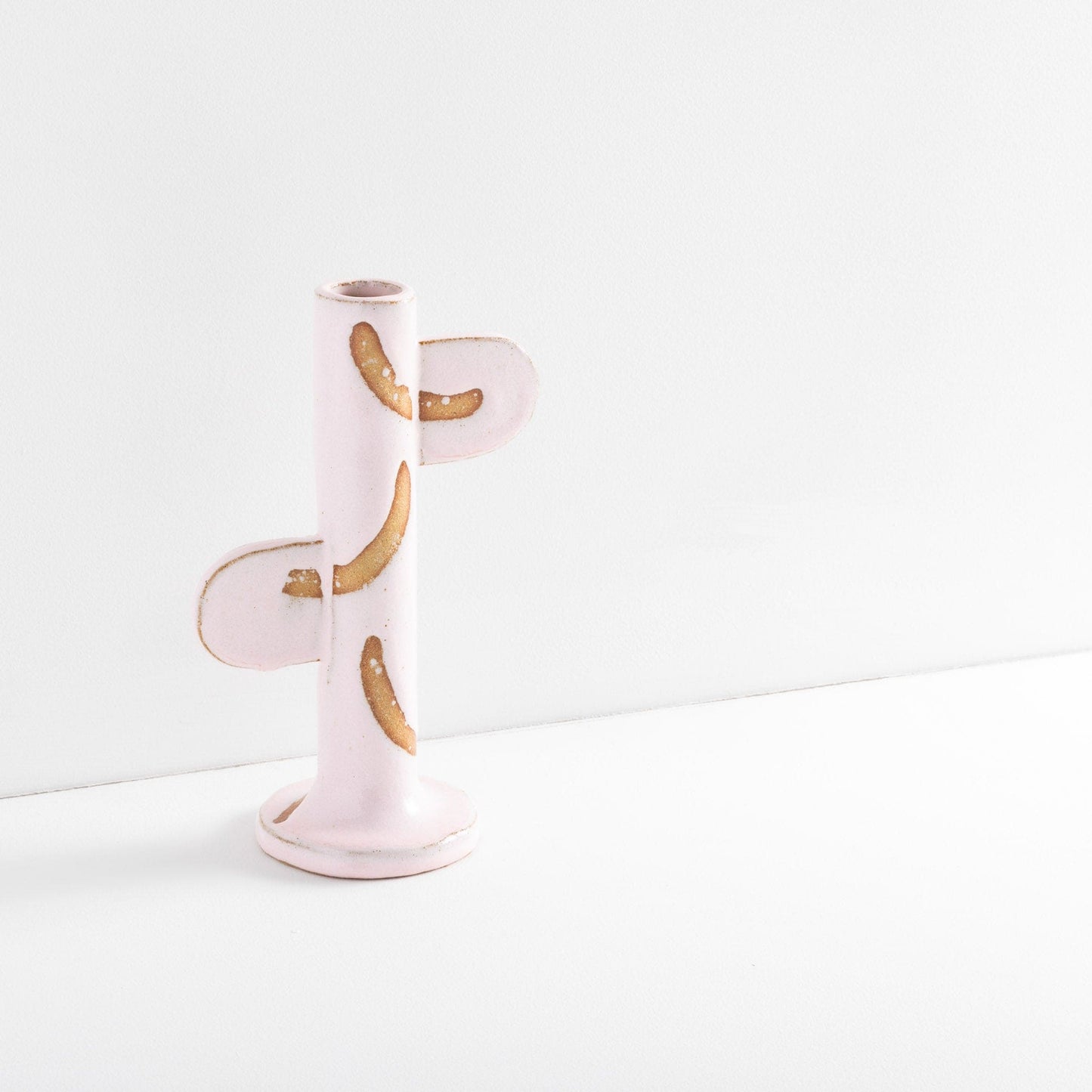 Pink Candlestick Holder