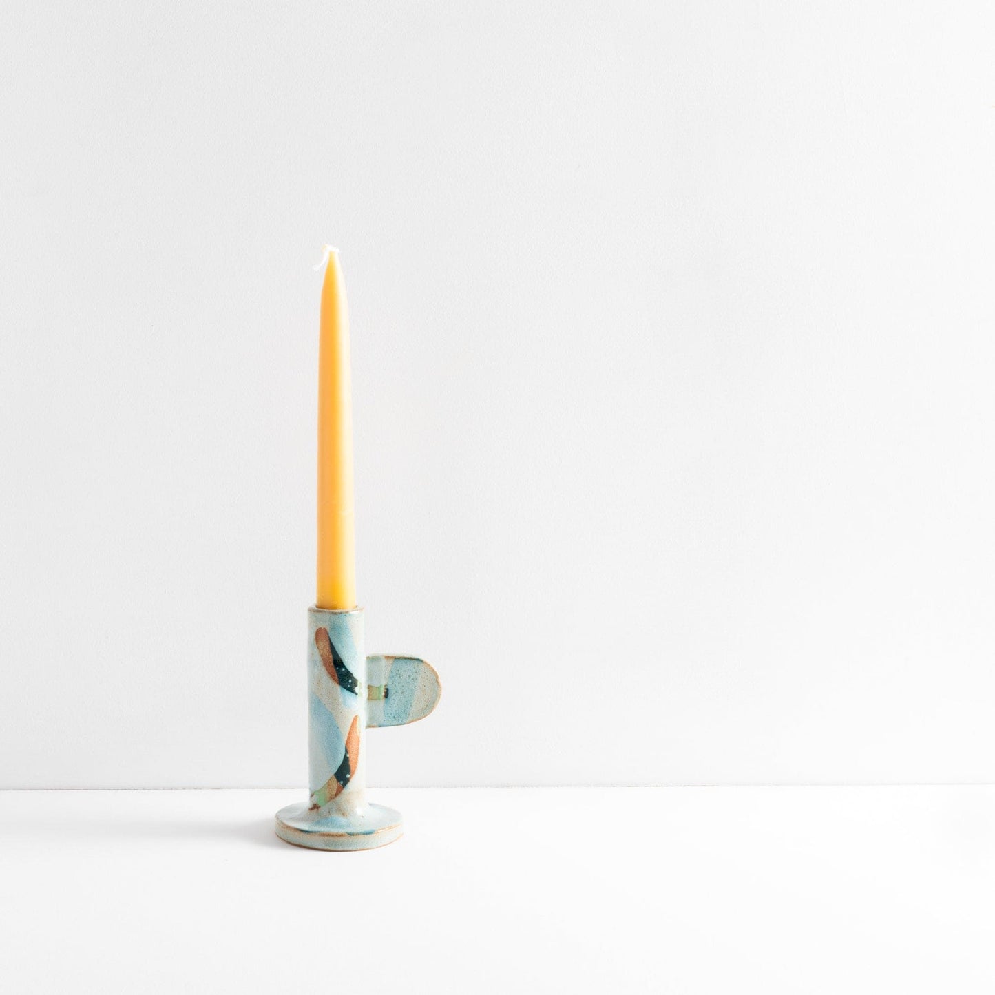 Teal Candlestick Holder