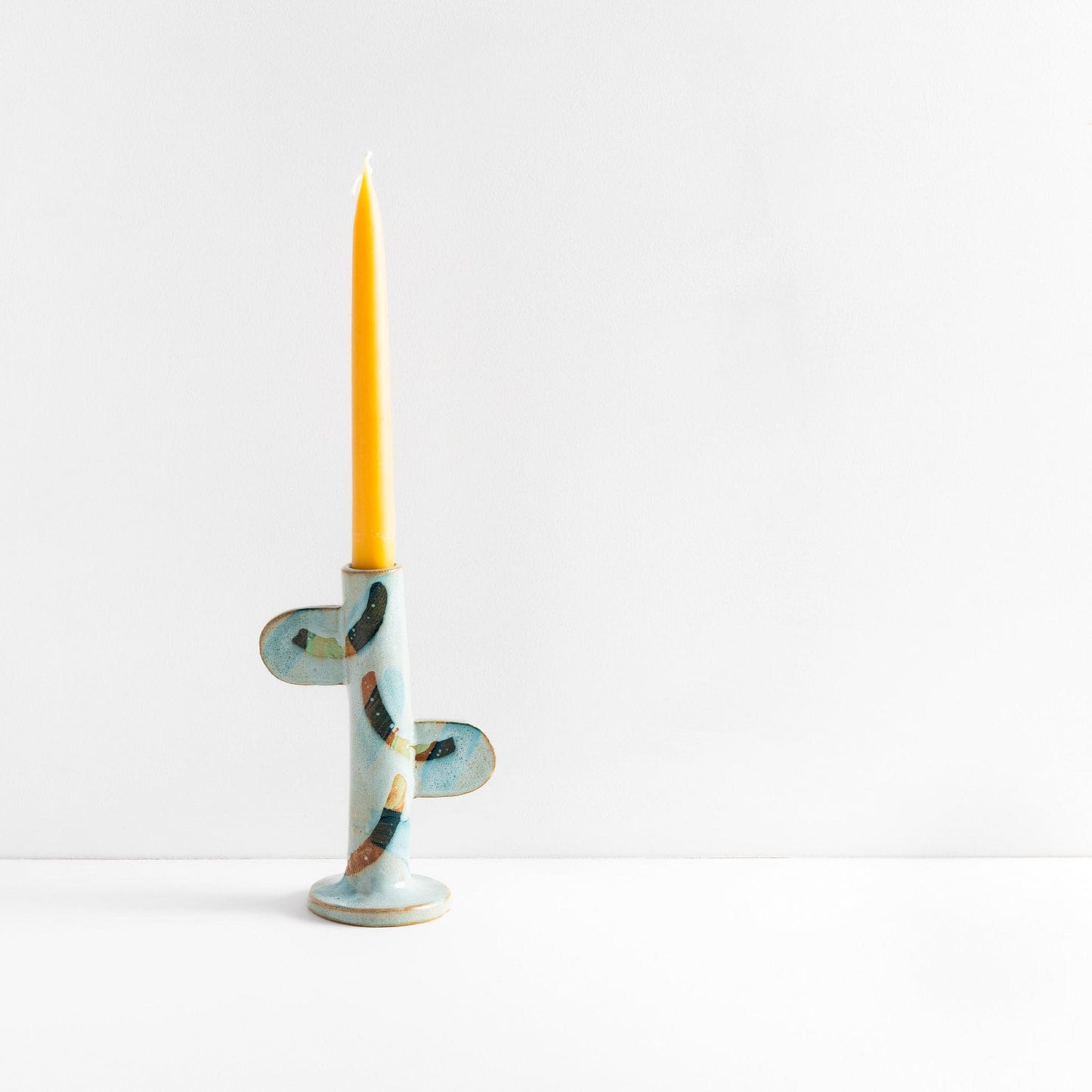 Teal Candlestick Holder