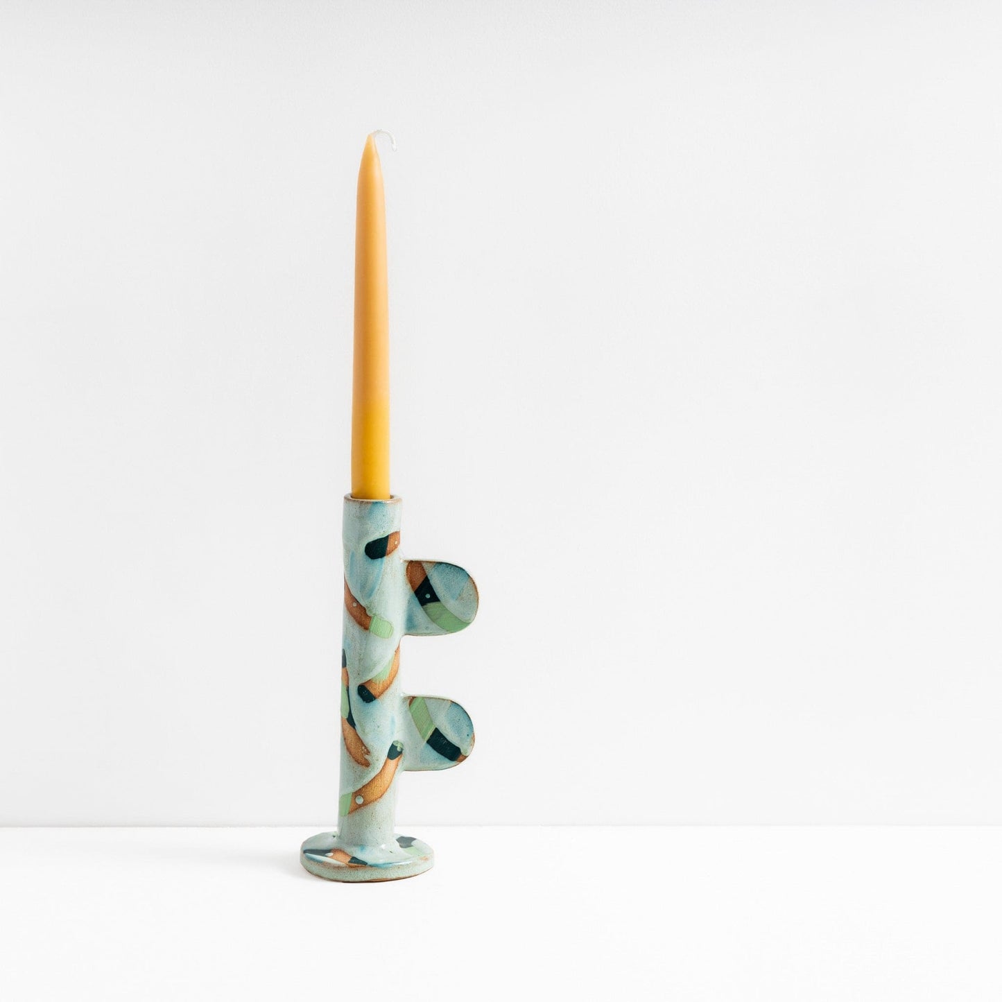 Teal Candlestick Holder