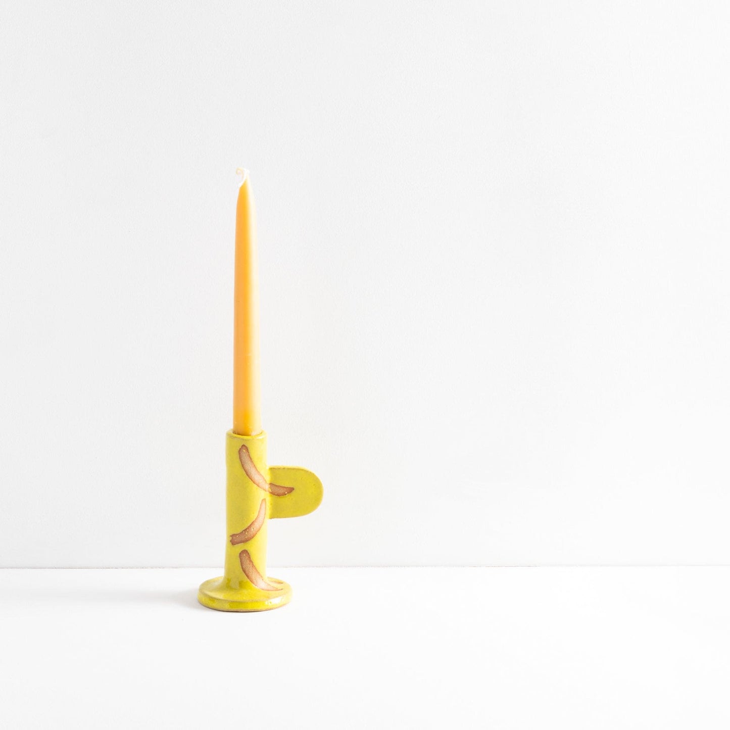 Yellow Candlestick Holder