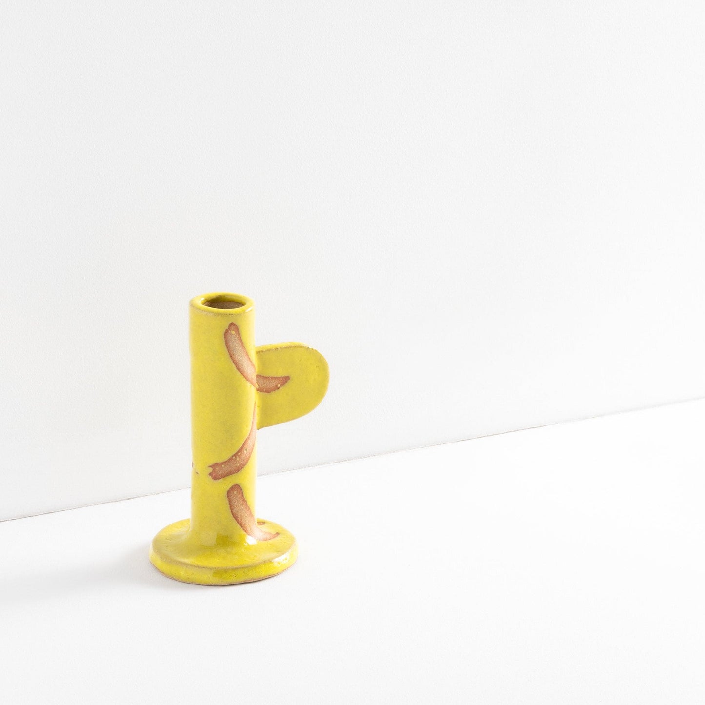 Yellow Candlestick Holder