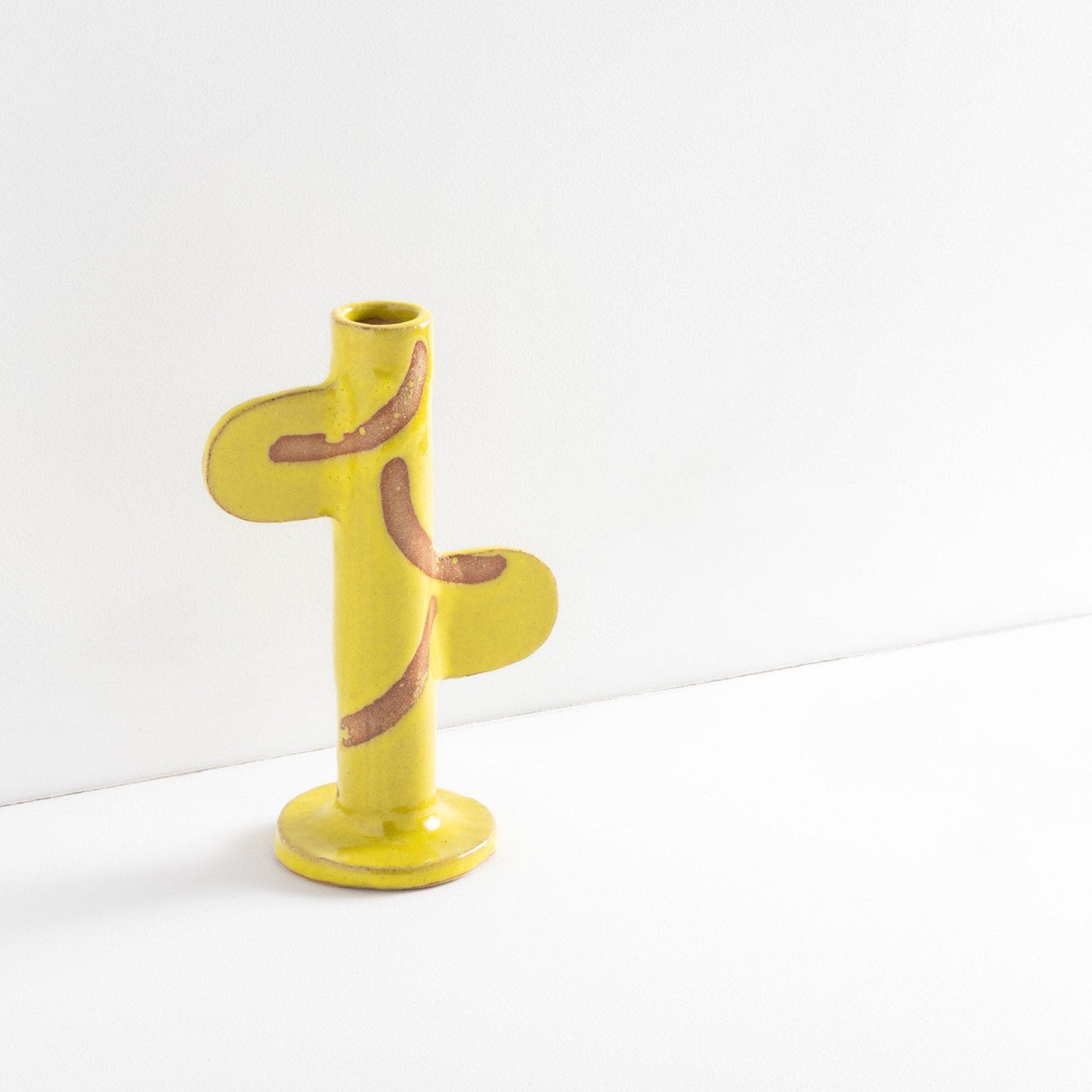 Yellow Candlestick Holder