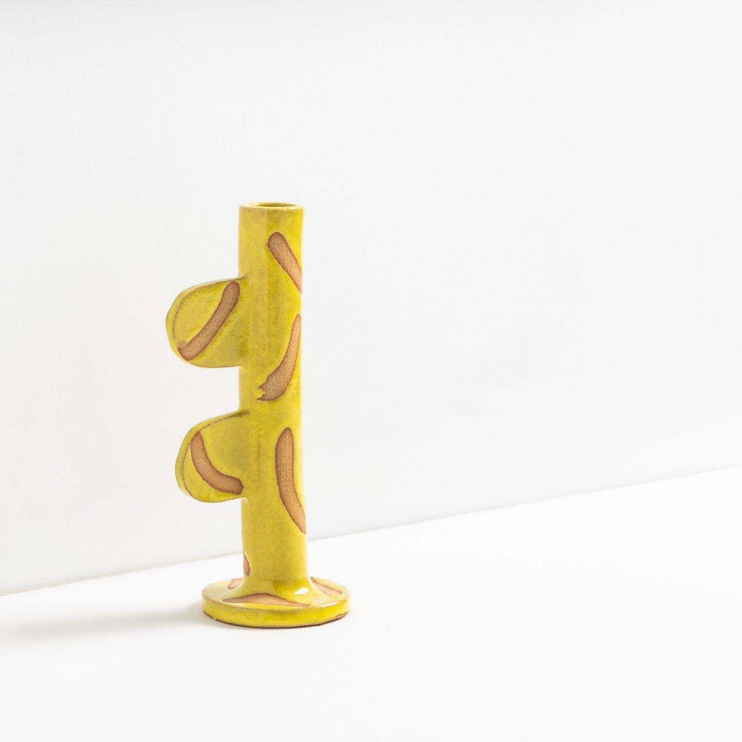 Yellow Candlestick Holder