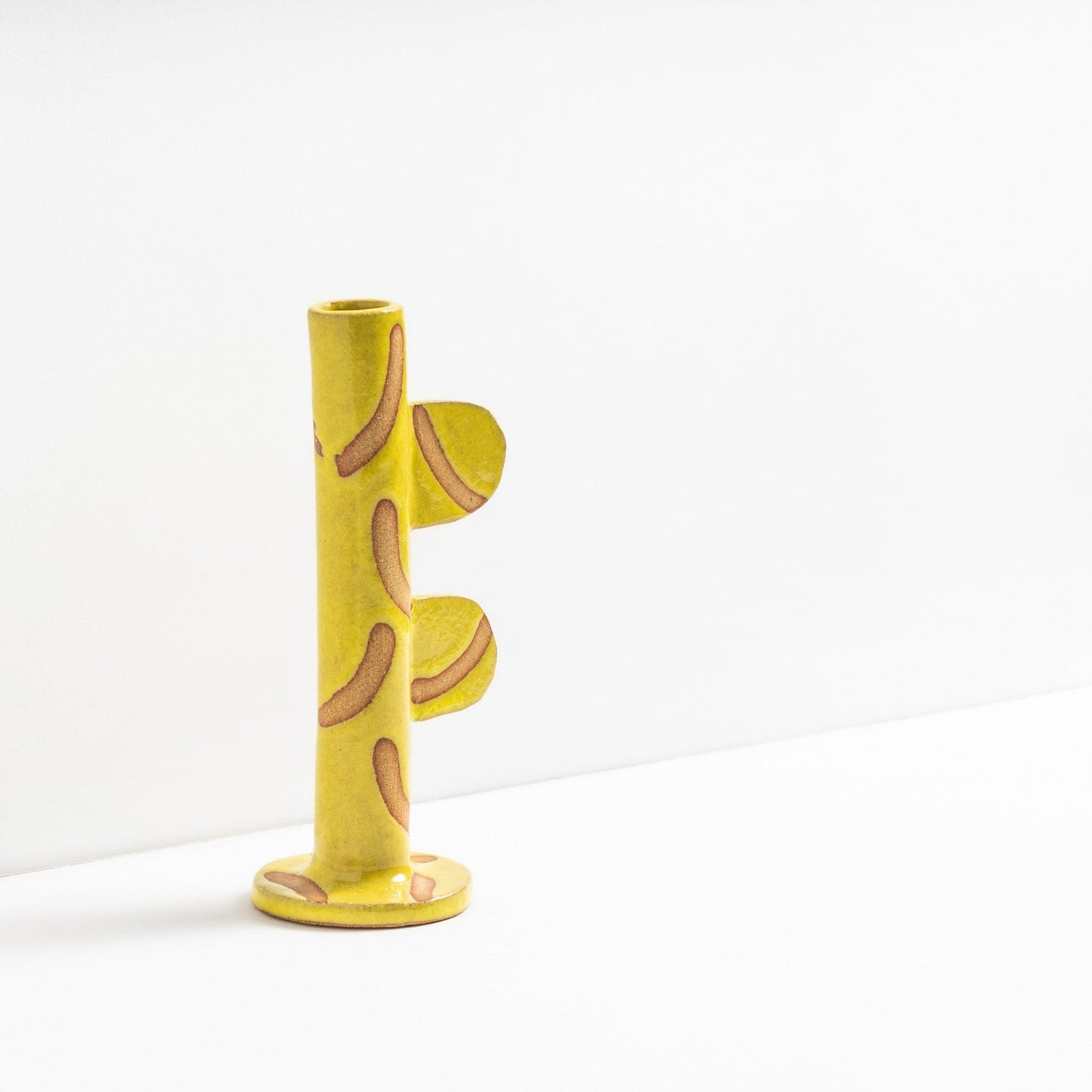 Yellow Candlestick Holder