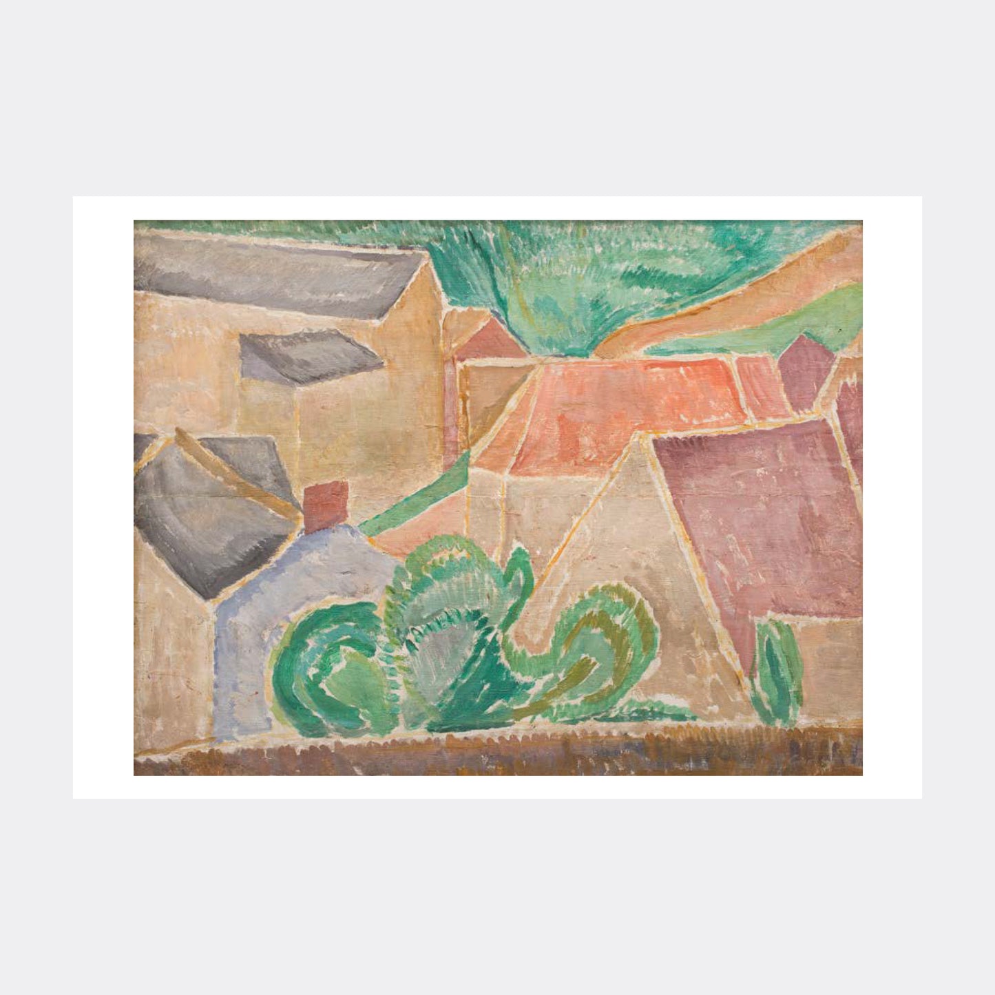 Landscape with Buildings Postcard