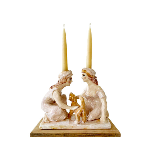 Amata Benedict - Two Vestals Stroking a Cat