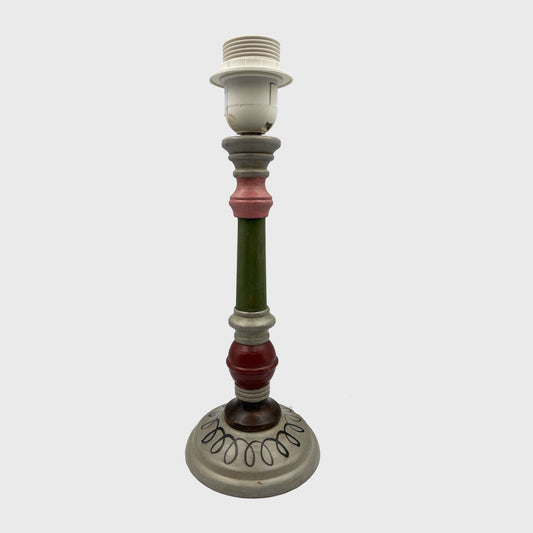 Hand Painted Lamp Base - Red