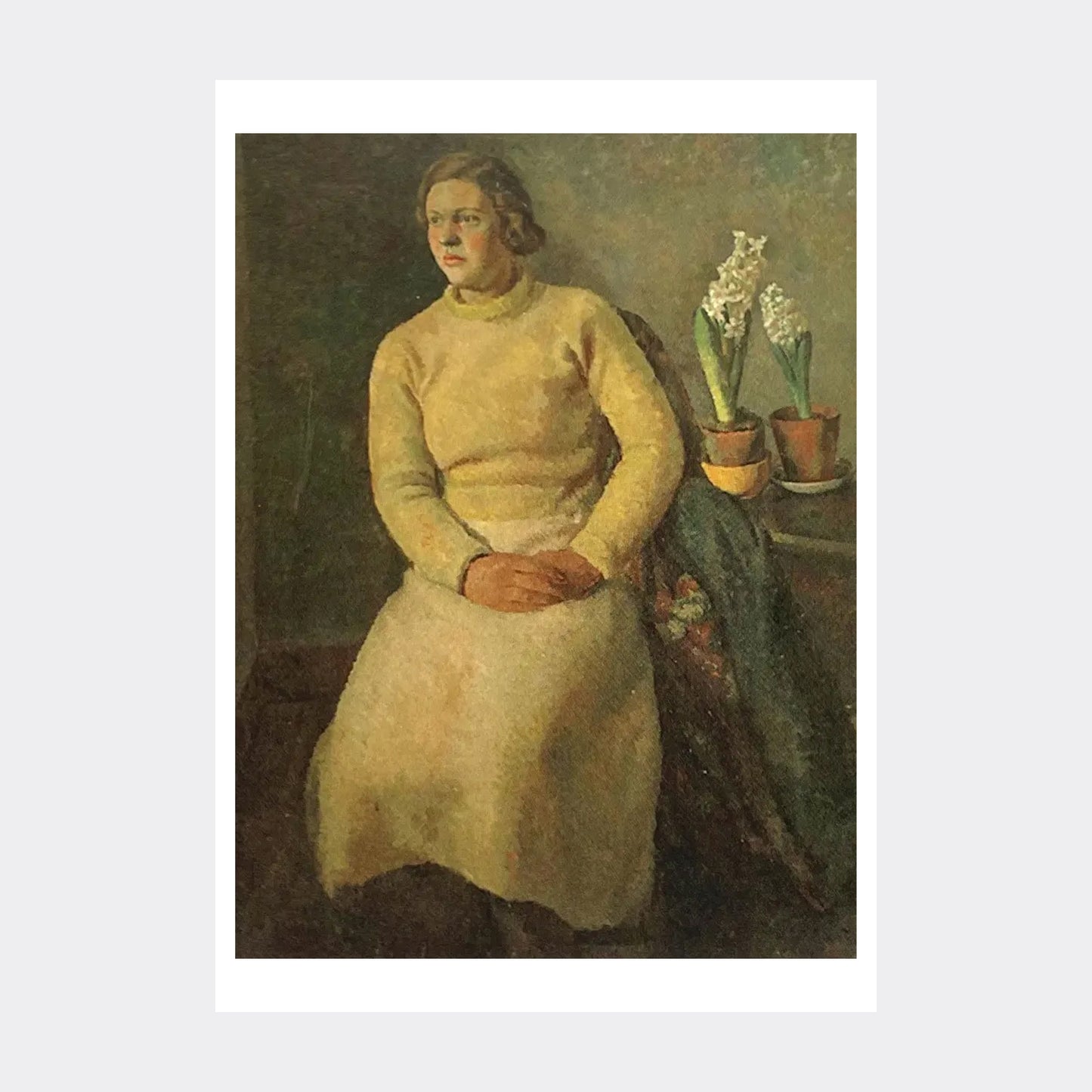 Girl with Yellow Dress Postcard