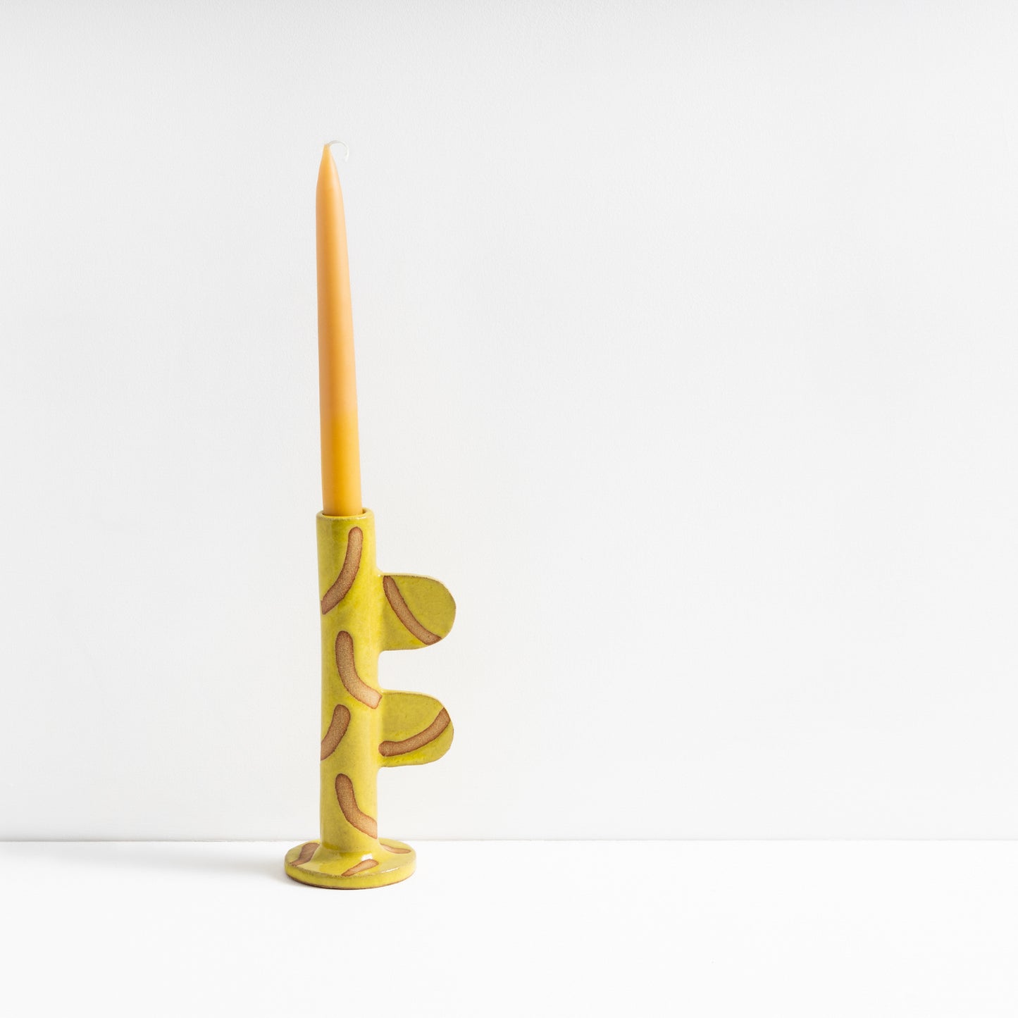 Yellow Candlestick Holder